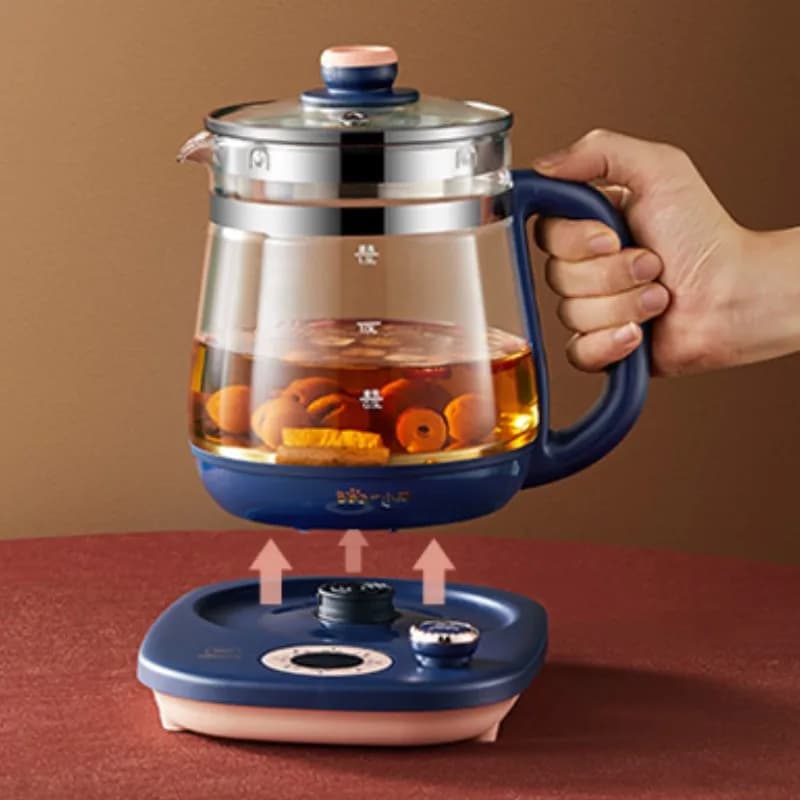 Bollitore elettrico 220V 1.5L Bollitore Elettrodomestico da cucina Teiera in vetro Bollitore elettrico multifunzionale per la salute della casa