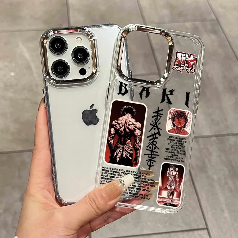 Cool B-Baki HanmaS Phone Case Phone Case For iPhone 17 Air 16 15 14 Plus 13 12 11 Pro Max 16e Shockproof HD Clear Back Cover