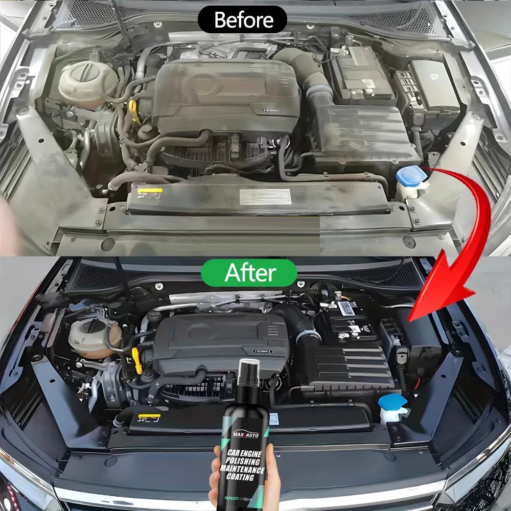 Restorer for cleaning the engine compartment of the car Powerful product for cleaning the decontamination for the product for polishing the car of the engine compartment