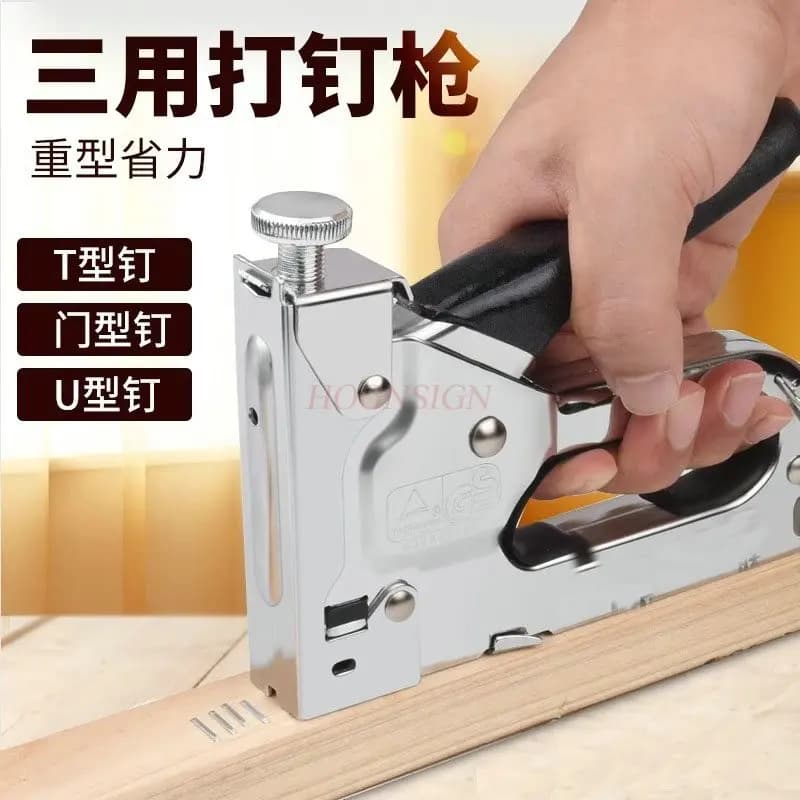 Cucitrice, pistola sparachiodi manuale, pistola sparachiodi con codice a tre scopi, pistola sparachiodi per la lavorazione del legno a forma di U