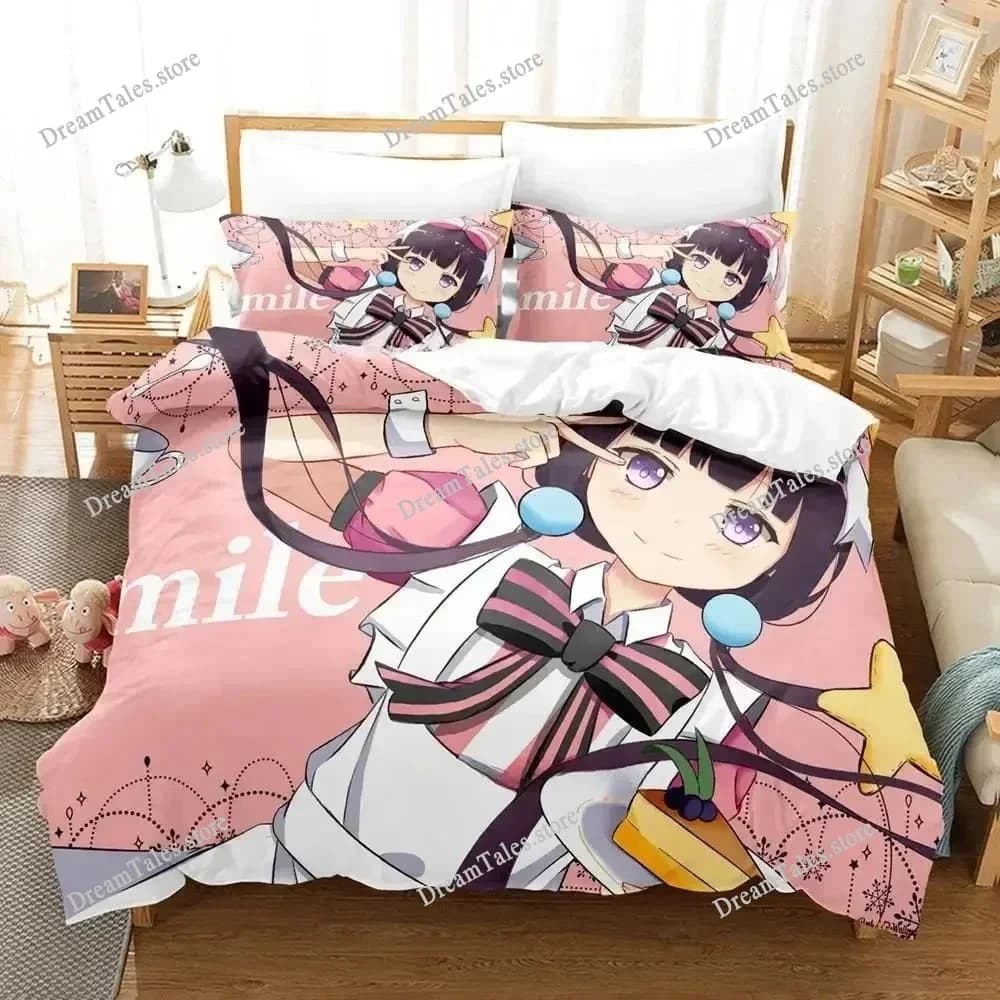 Set di Biancheria da Letto 3D Kawaii Blend S, Singolo, Matrimoniale, Queen, King Size, per Adulti e Bambini, Set Copripiumino e Lenzuola 3D Anime