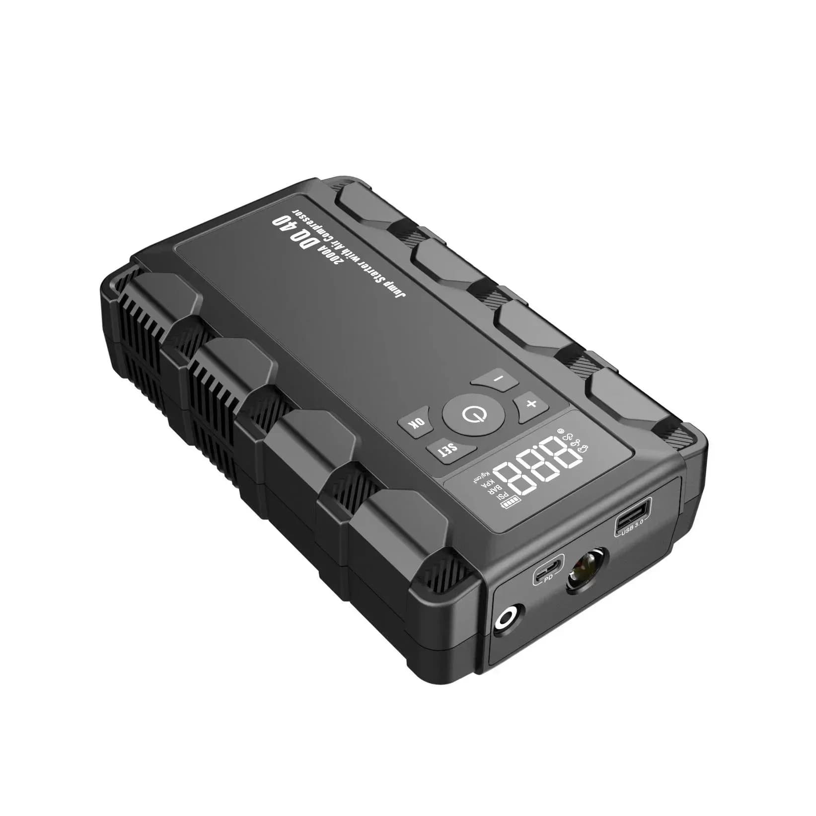 Avviatore di emergenza per auto ad alta potenza, 12 V, 16000 mAh, multifunzione, batteria al litio portatile