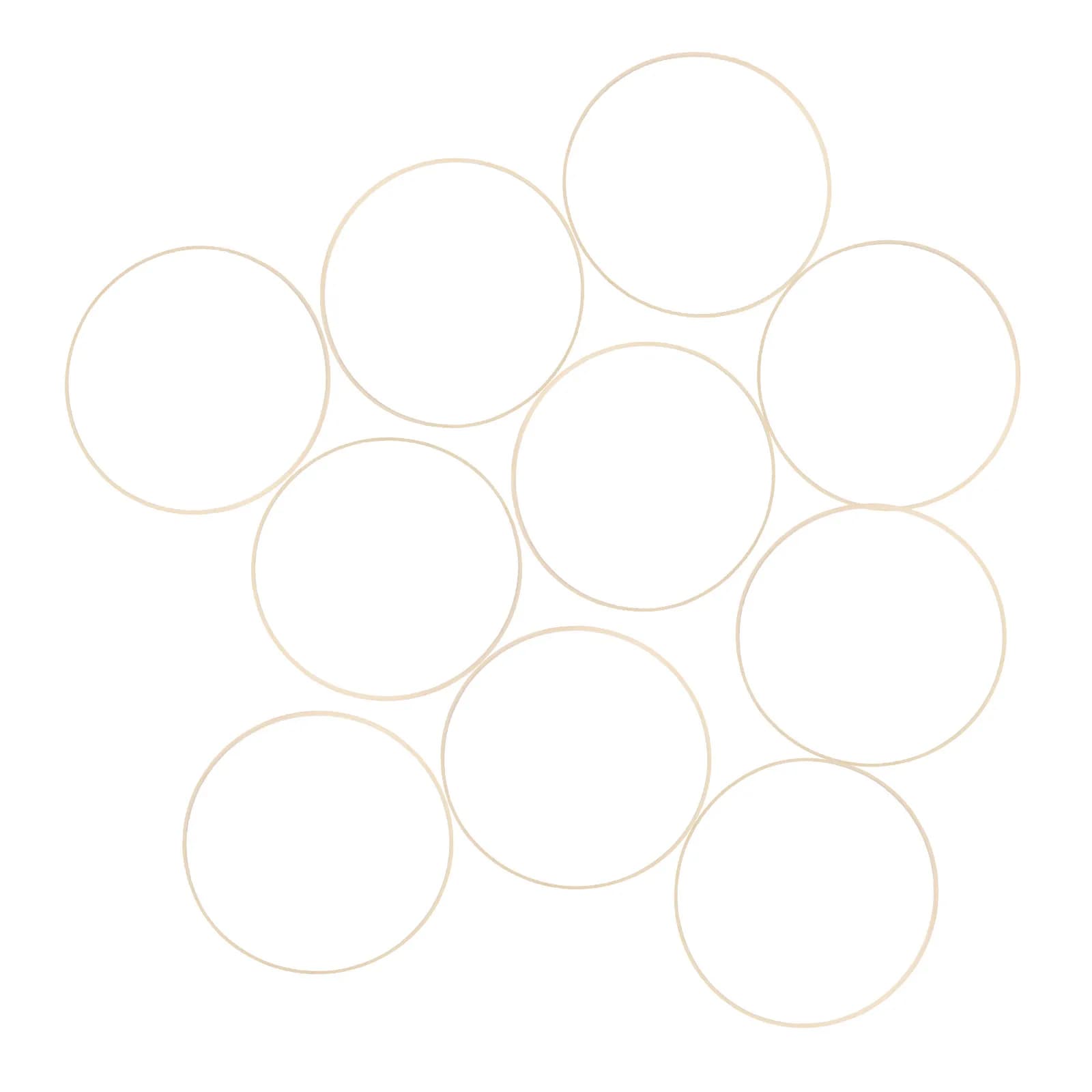 10 Pcs Wreath Material Craft Bamboo Rings Hoop Frame Macrame Supplies Wood Form