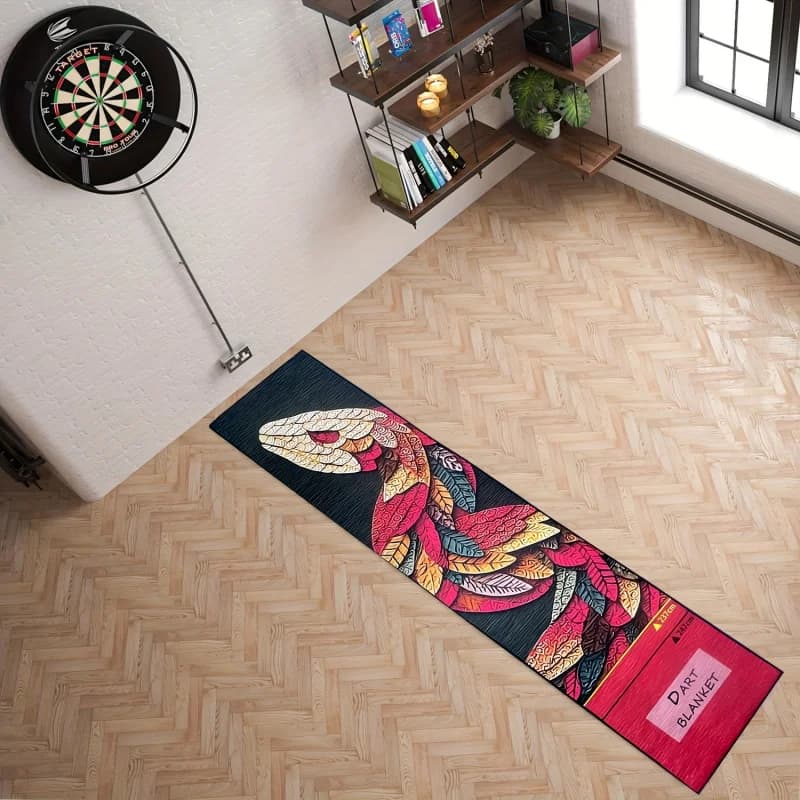 Tappetino per Freccette VIKAMA Golden Snake con Linea di Lancio Standard, Antiscivolo, Lungo, per Sala Giochi, Bar, Arredamento Casa