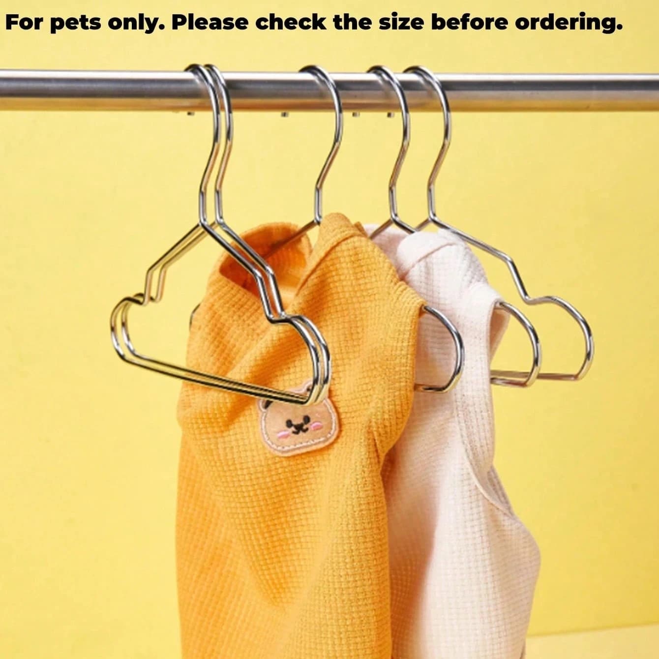 Clothes rack Small metal coat hangers for Teddy Dog Cat Puppet Doll Pet store Clothes stand Mini silver coat hangers