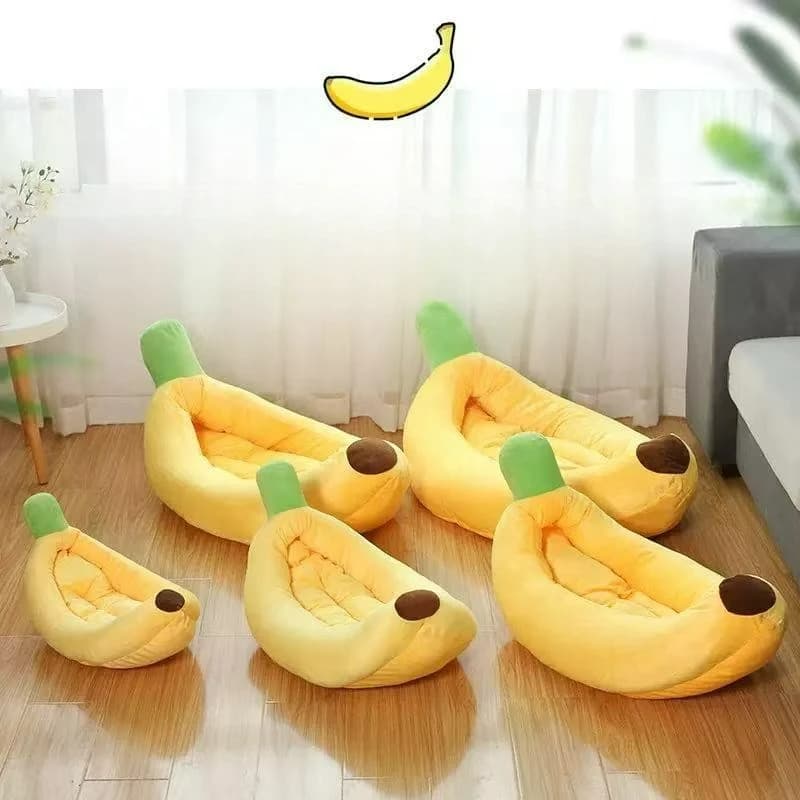 Funny Banana Boat Pet Dog Beds Breathable All‑Season Warm Cat Nest Dog House Pet Supplies