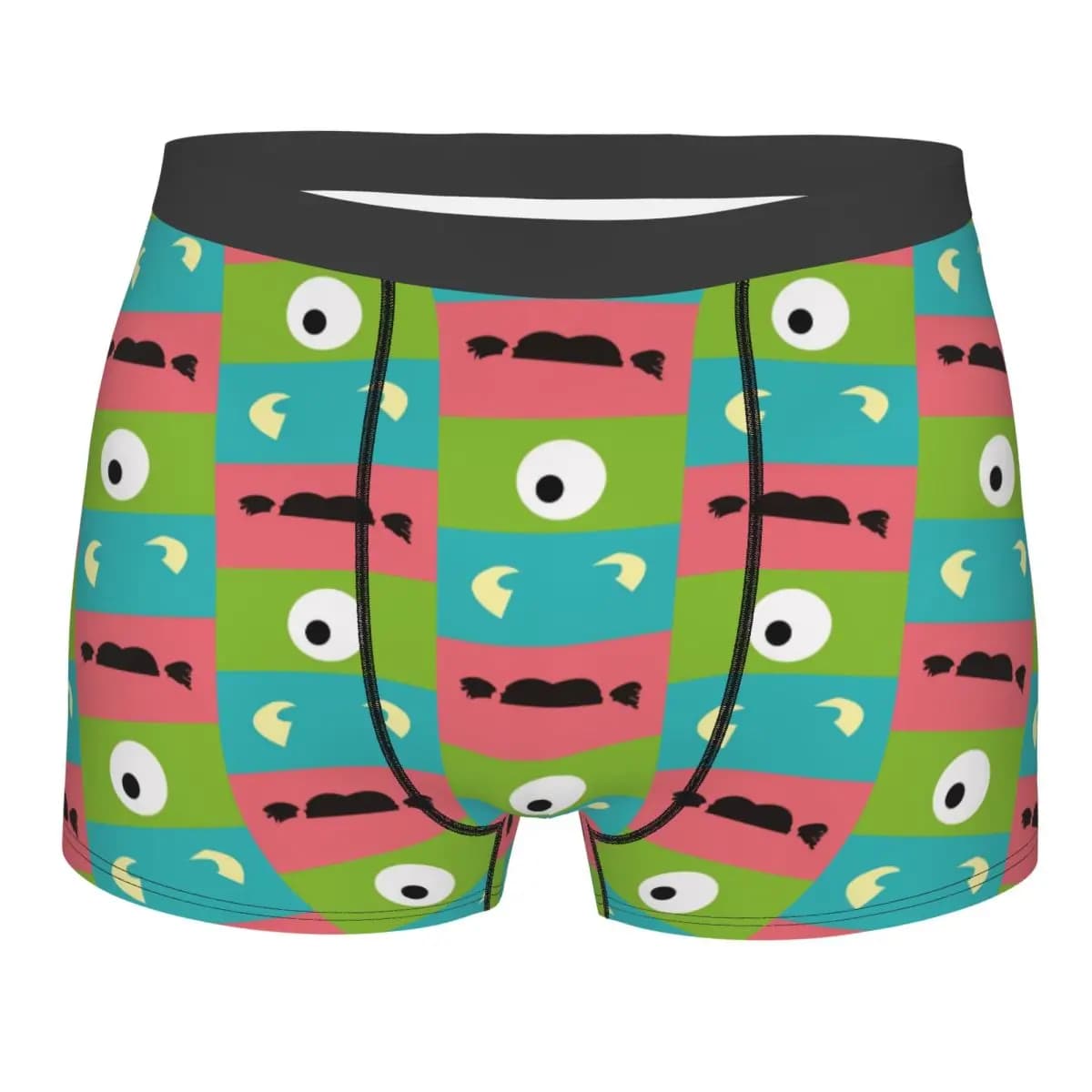 Pantaloncini boxer personalizzati con stampa 3D di Monsters University per uomo, mutande traspiranti