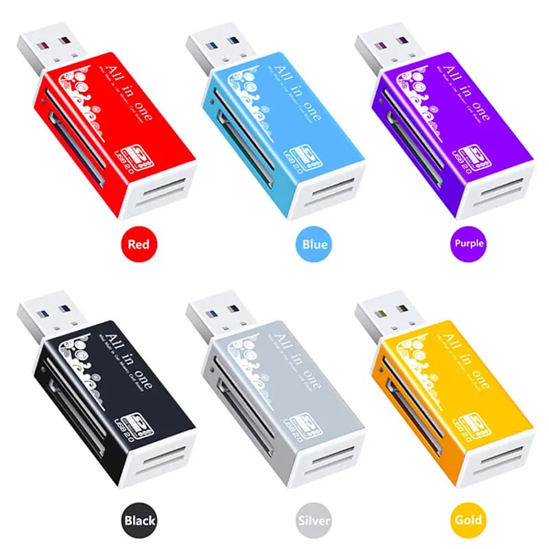 Lettore di schede tutto In uno USB 2.0 SD supporto adattatore lettore di schede TF CF SD Mini SD SDHC MMC MS XD