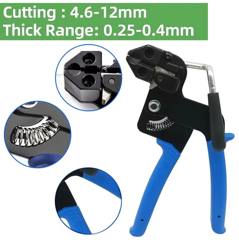 Cable Ties Plier 304 Stainless Steel Locking Tie Hand Wrap Tool Multi-Purpose Cutting Tension Automatic Zip Tie