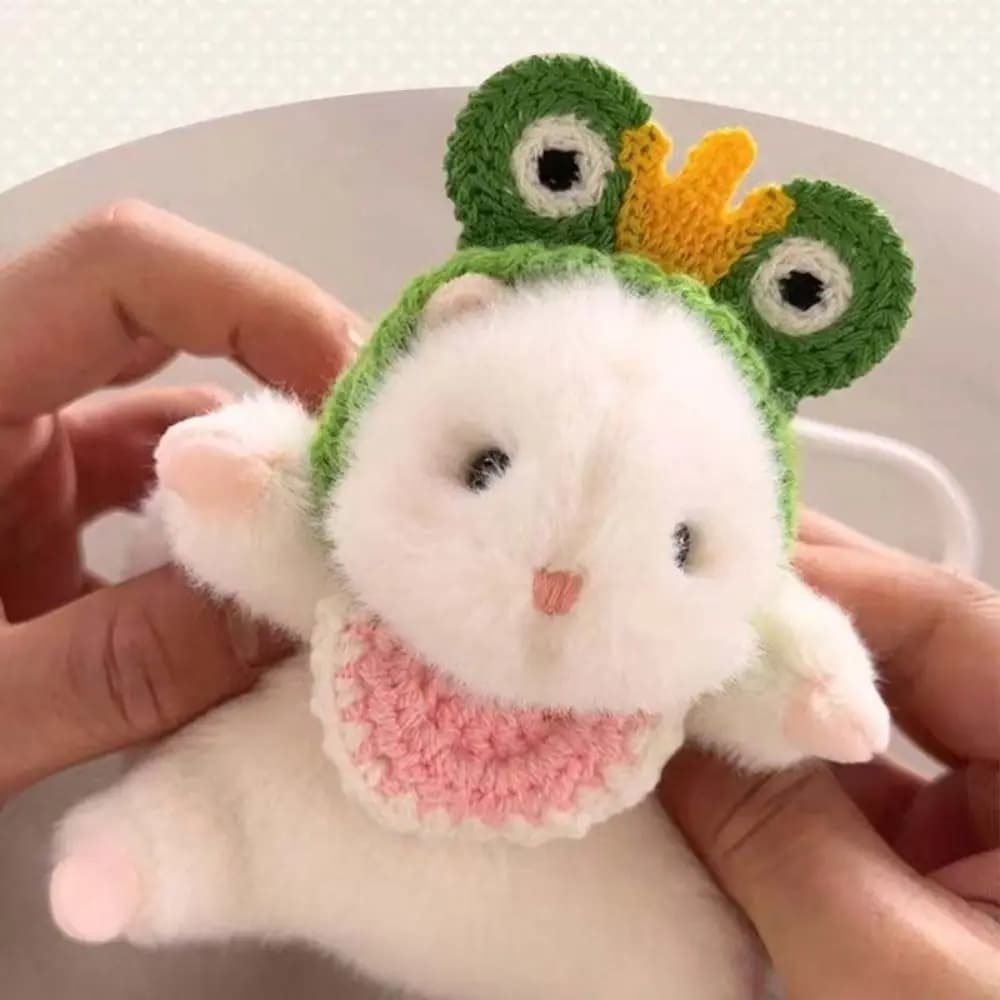 For Children Cartoon Hamster Stuffed Animals Keyrings Hamster Keychain Bag Pendant Kawaii Stuffed Hamster Bag Charm