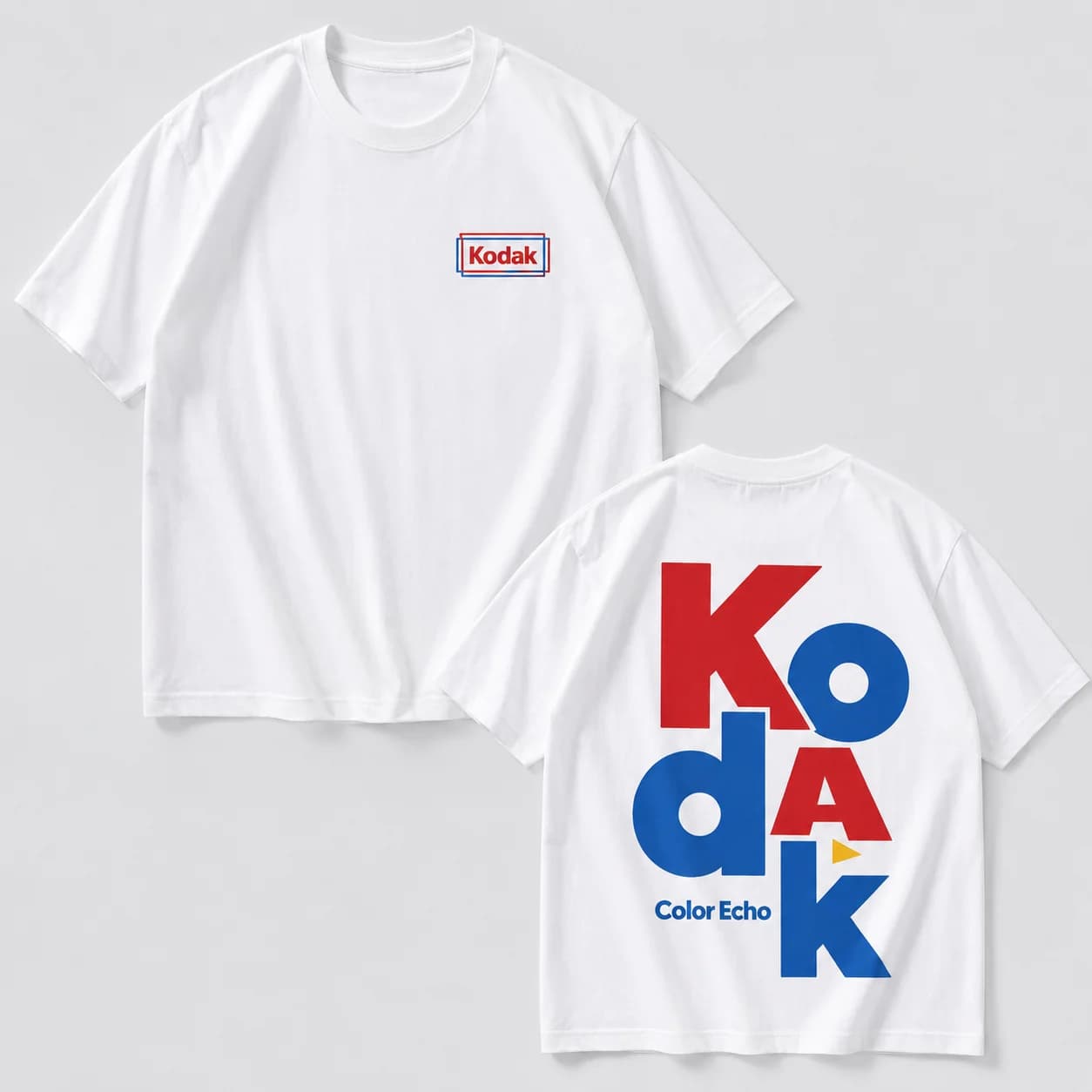 2026 Kodak Luxury Brand Korean Style Cotton Summer Men's Clothing T Shirt Daily Casual Breathable Women's Short Sleeve T-Shirt