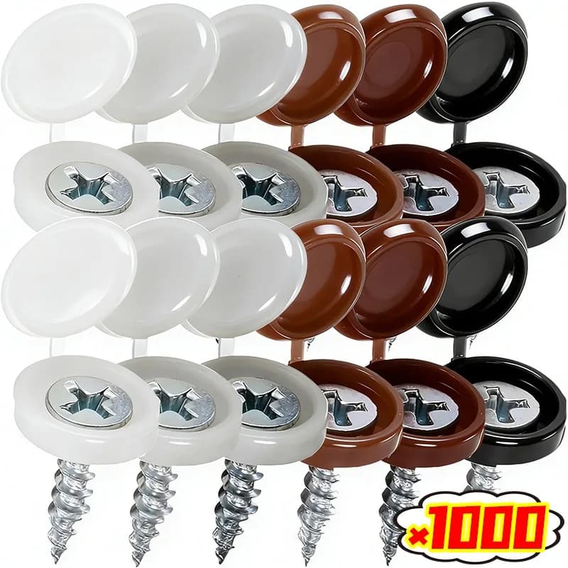 1000/100pz Copri Viti in Plastica Decorativi per Dadi Auto, Coperture Protettive per Viti Autofilettanti, Accessori per Mobili