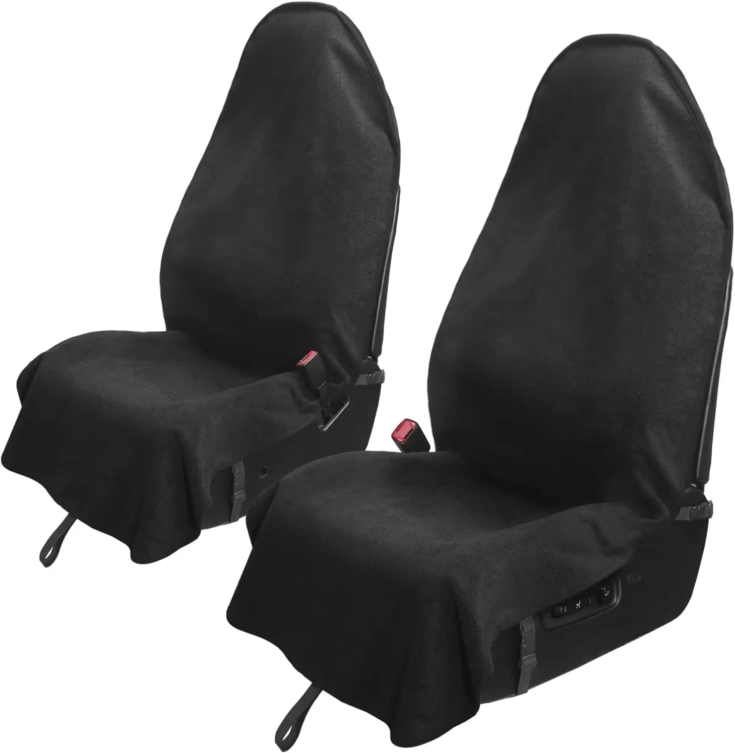 Set of 2 Waterproof and Anti-Slip Car Covers for Domestic and Children, Black, Universal Size