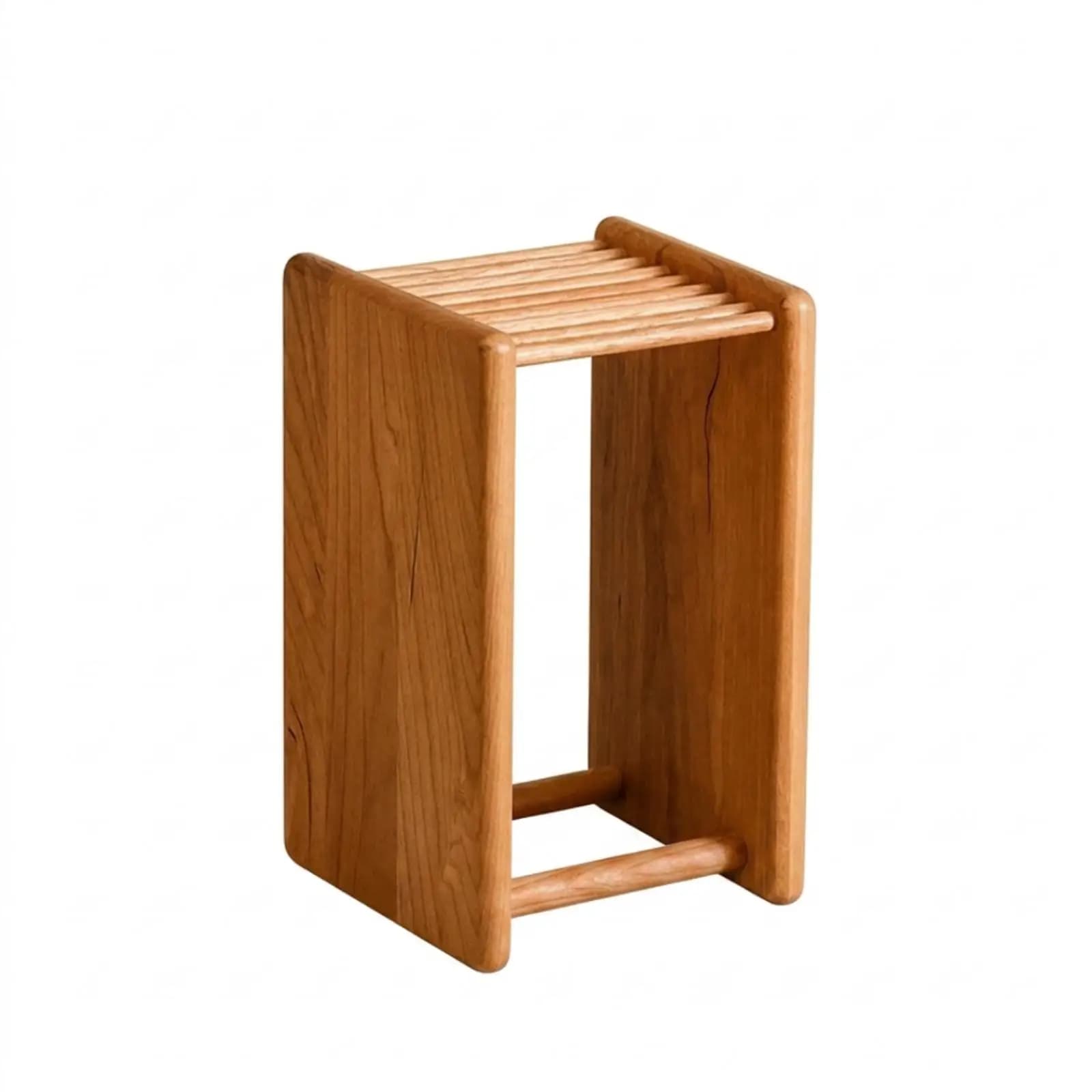 Countertop Knife Rack 8-Slot Cherry Wood Knife Block Elegant for Home Cooks, Kitchen Counter