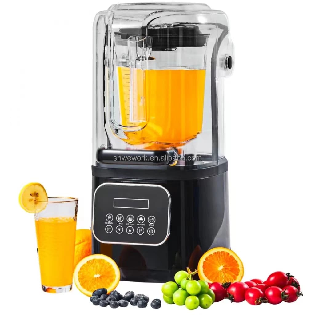 For Professional Blender With Shield Commercial Countertop Blenders 9 Speed & 5 Functions Blender For Shakes Smoothies Peree