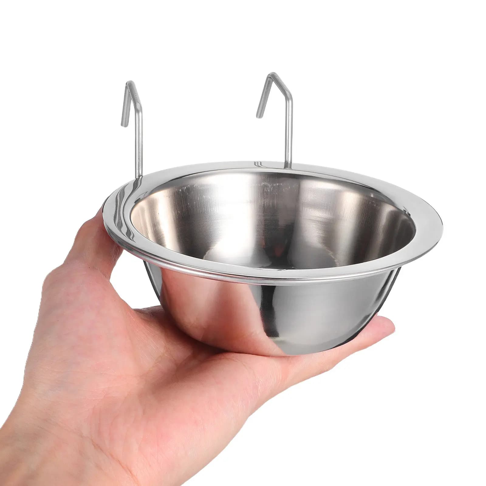 2 Set di Ciotole Sospese in Acciaio Inossidabile per Cani, Contenitori per Cibo e Acqua, Resistenti alla Ruggine, Facili da Rimuovere