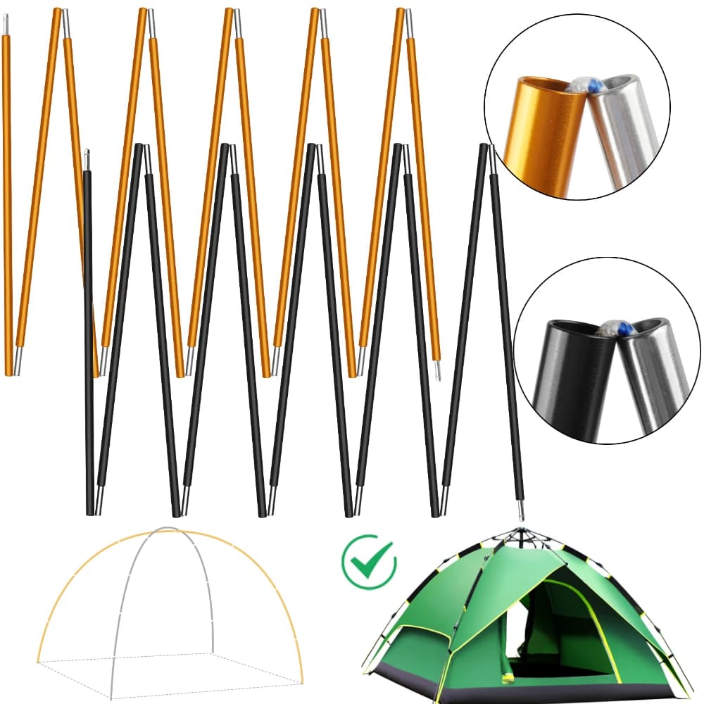 Aluminum Alloy Tent Poles 430CM 360CM Lightweight Camping Tent Support Pole Replacement Rods for Outdoor Hiking Shelter Frames