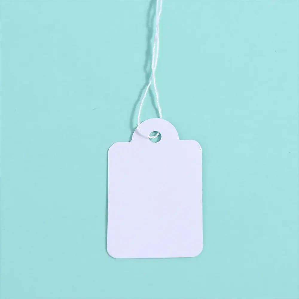 Etichette Pendenti Multiuso con Filo di Cotone per Abbigliamento, Cartellini Prezzi Fai-da-te, Etichette per Indumenti, Cartellini Prezzi, Cartellini Pendenti