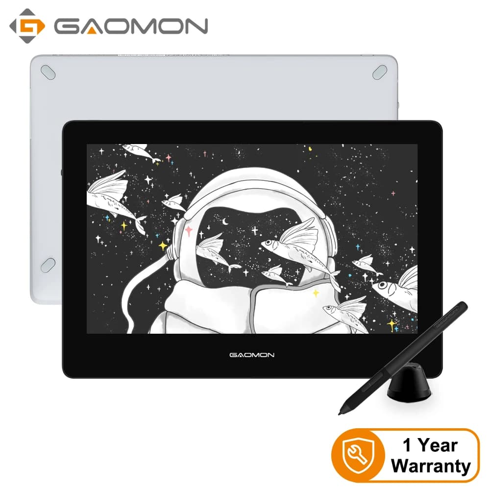 GAOMON PD1320 Monitor portatile da 13.3 pollici Full laminato HD 86% NTSC Display per Tablet con grafica a gamma di colori per disegno e pittura