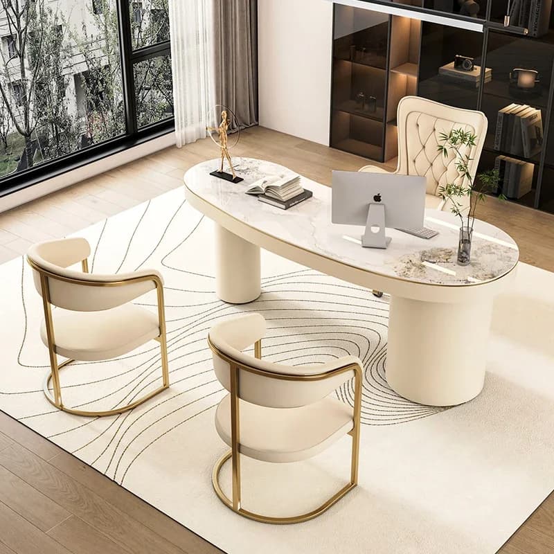 Semplice bianco stand up forniture per ufficio computer portatile estetica scrivania tavolo cassetti tavolo versare ordinatore casa