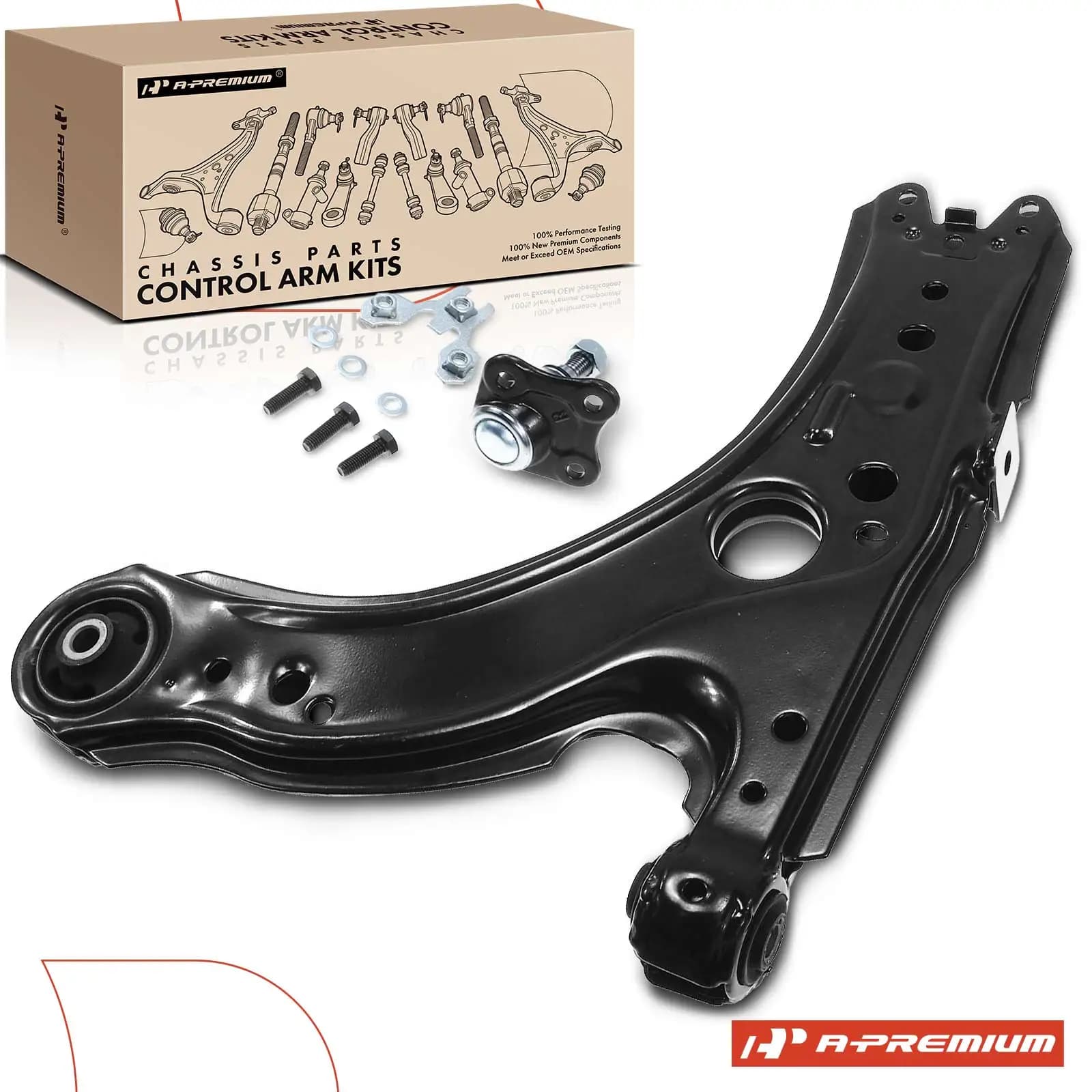 A-Premium Front Lower Control Arm & Ball Joint Assembly for Volkswagen Jetta 1999-2006 Golf 1999-2005 Beetle 1998-2007