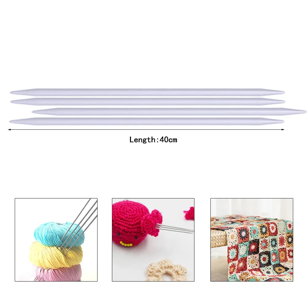 4pcs 2.0mm-6.0mm 40cm stainless steel Straight knitting needles crochet hooks knitting needles set Size