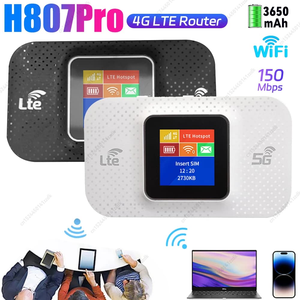 H807Pro 4G Lte Router WiFi 150Mbps Slot per scheda SIM Ripetitore 3650mAh Router WiFi mobile Mini Hotspot esterno Router wireless