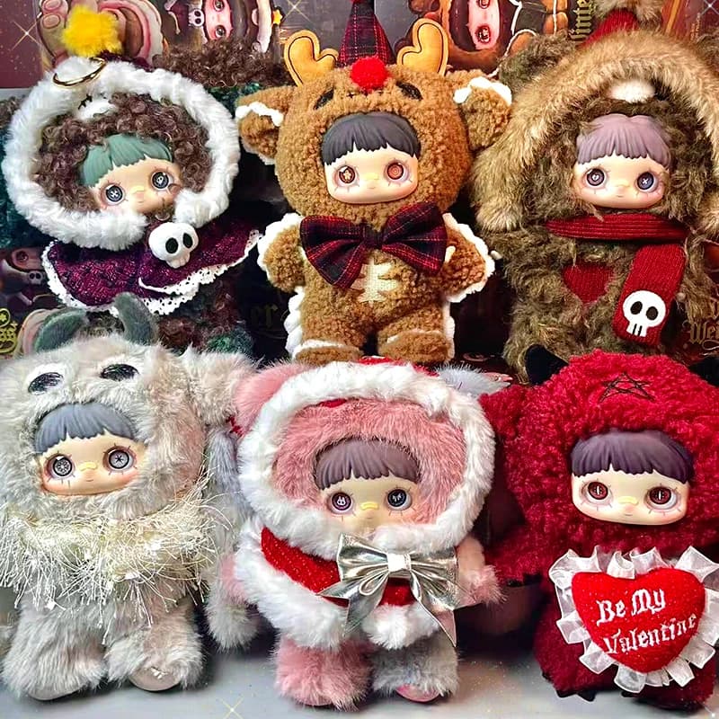 Maymei Winter Weirdness Series Blind Box Maymei Christmas Plush Doll Surprise Bag Home Desk Decor Pendants Blindbox Mystery Box