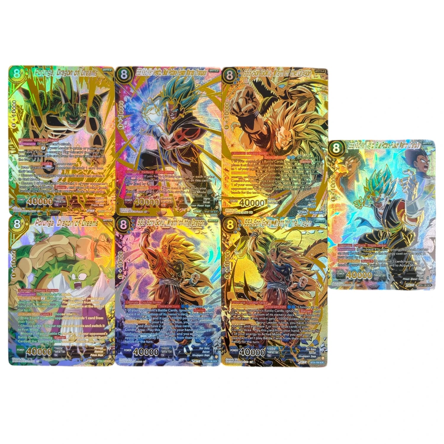 Carte da Collezione Dragon Ball Super Masters BT24 SS3 Son Goku, SSB Kaio-Ken, Vegito, Porunga, Dragon of Dreams, Carte Anime del Gioco