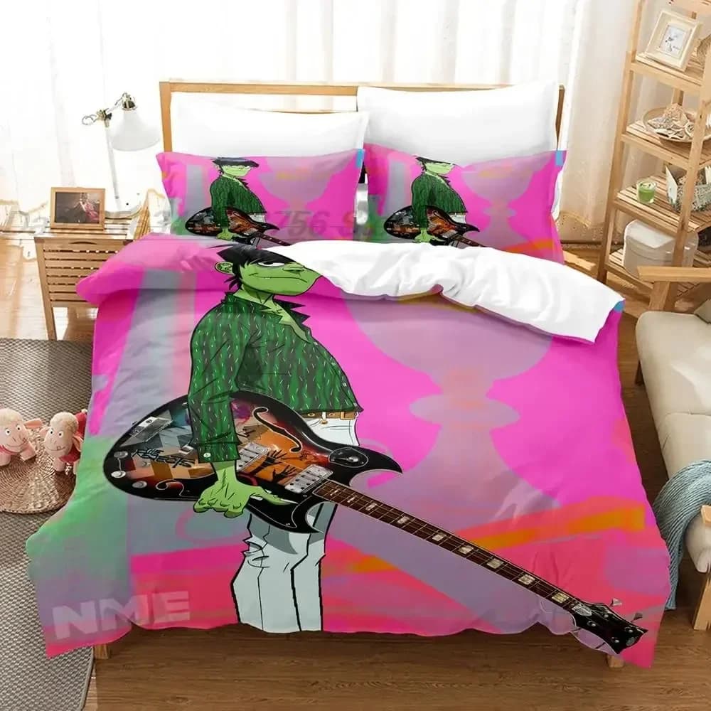 Gorillaz Bed linen set Single Twin Full Queen King Size Children's bed set Adult baby bed set Bedroom cover Set 3D printing gaming sheets