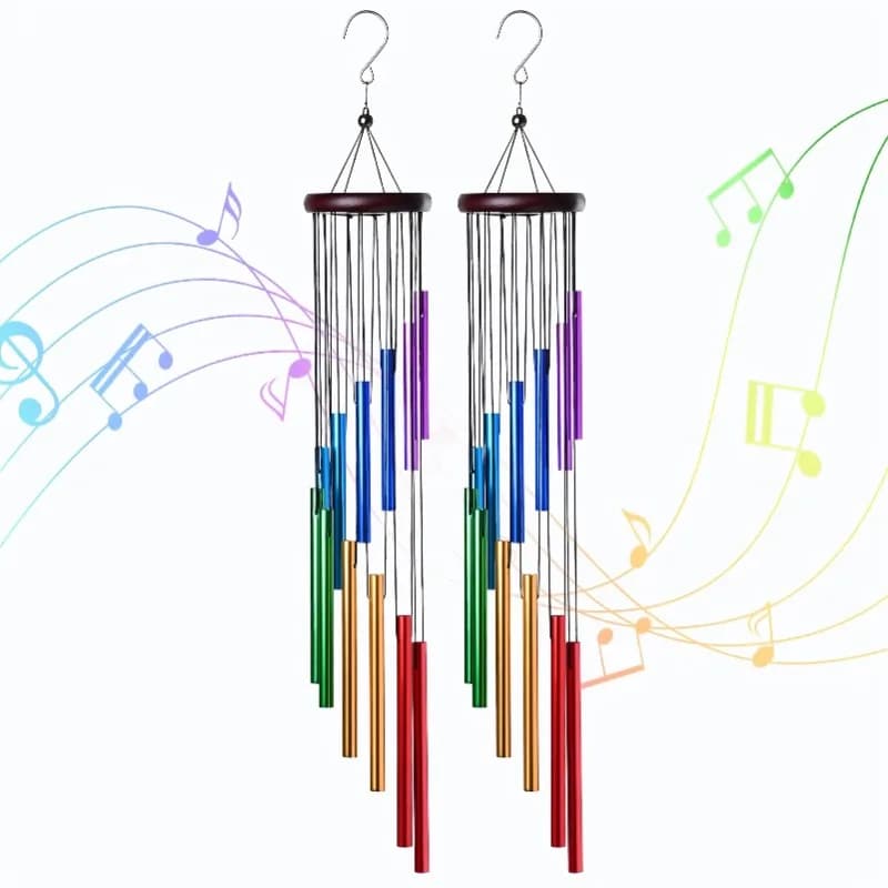 1pcs Metal Wind Chime Assorted Length Anti Rust Paint Window Hanging Gift Indoor Outdoor Relaxing Ornament