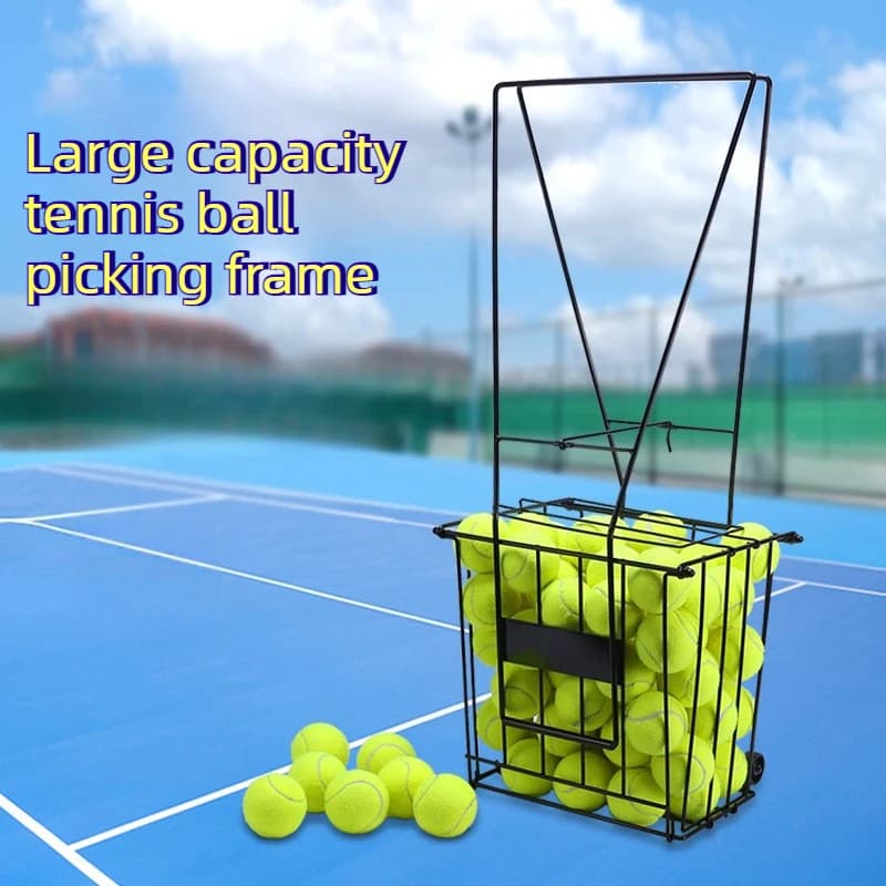 Movable Tennis Picking Basket Large Capacity Tennis Balls Picker Durable Sturdy Ball Collection Baskets Portable Sports Parts