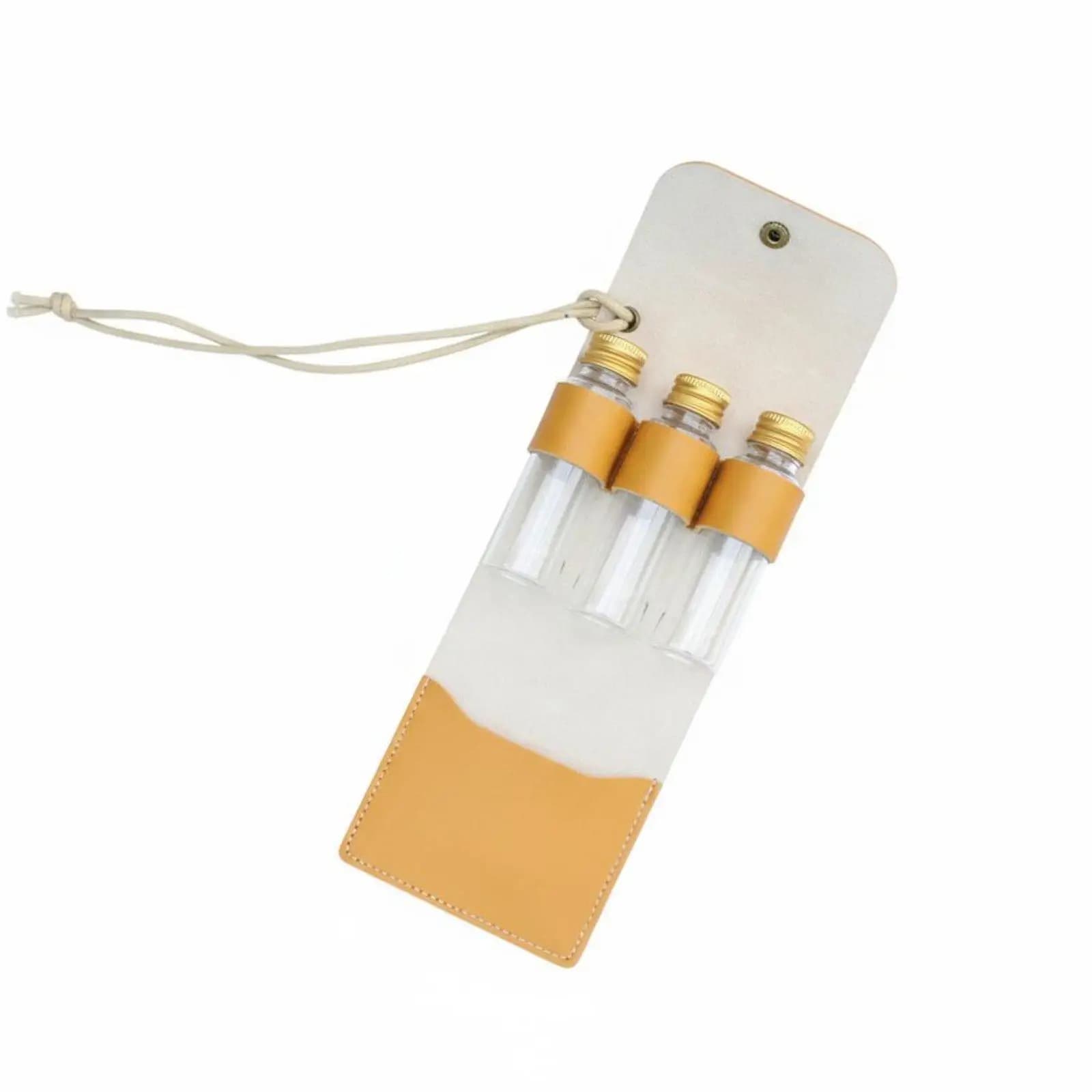 3-Bottle Travel Spice Holder Compact Portable Spice Bottle Set Lightweight Foldable Seasoning Pouch for Campers, Journeyers,