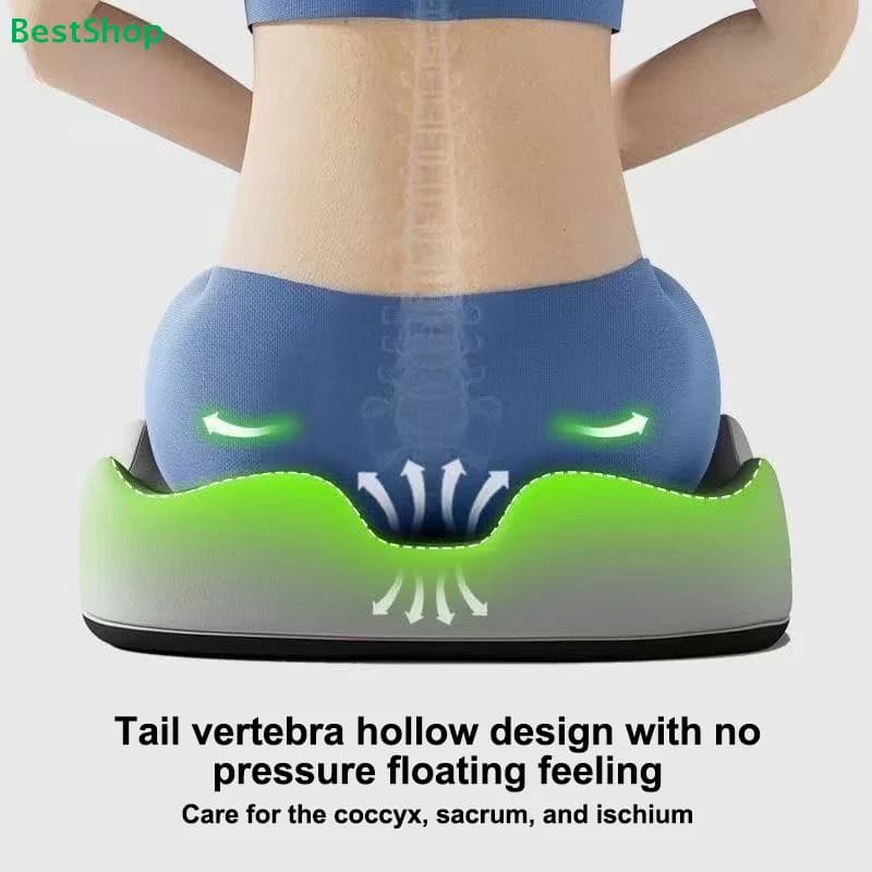 ✍ Cuscino Ergonomico per Sedia da Ufficio - Supporto Lombare per Alleviare la Pressione, Comodo per Oltre 10 Ore di Seduta