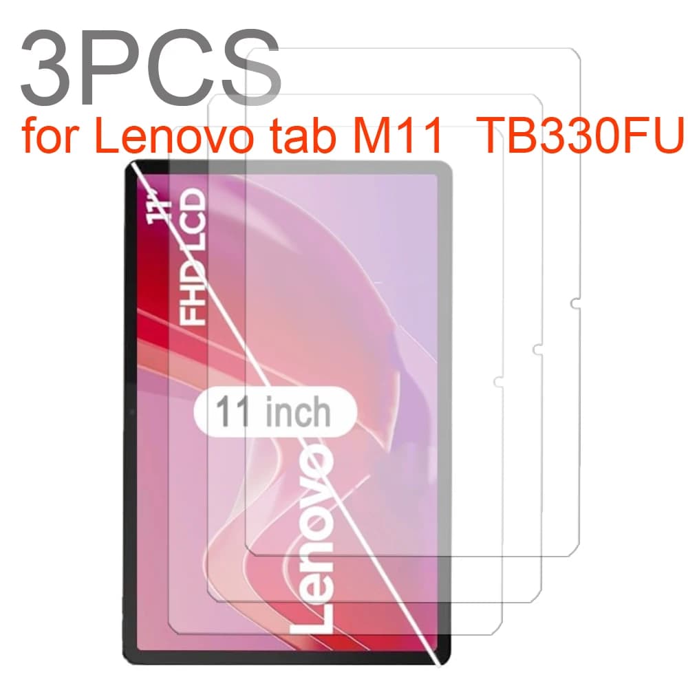 3PCS per Lenovo tab M11 11 ''TB330FU 2024 protezione dello schermo in vetro temperato 3 confezioni pellicola protettiva per tablet HD antigraffio