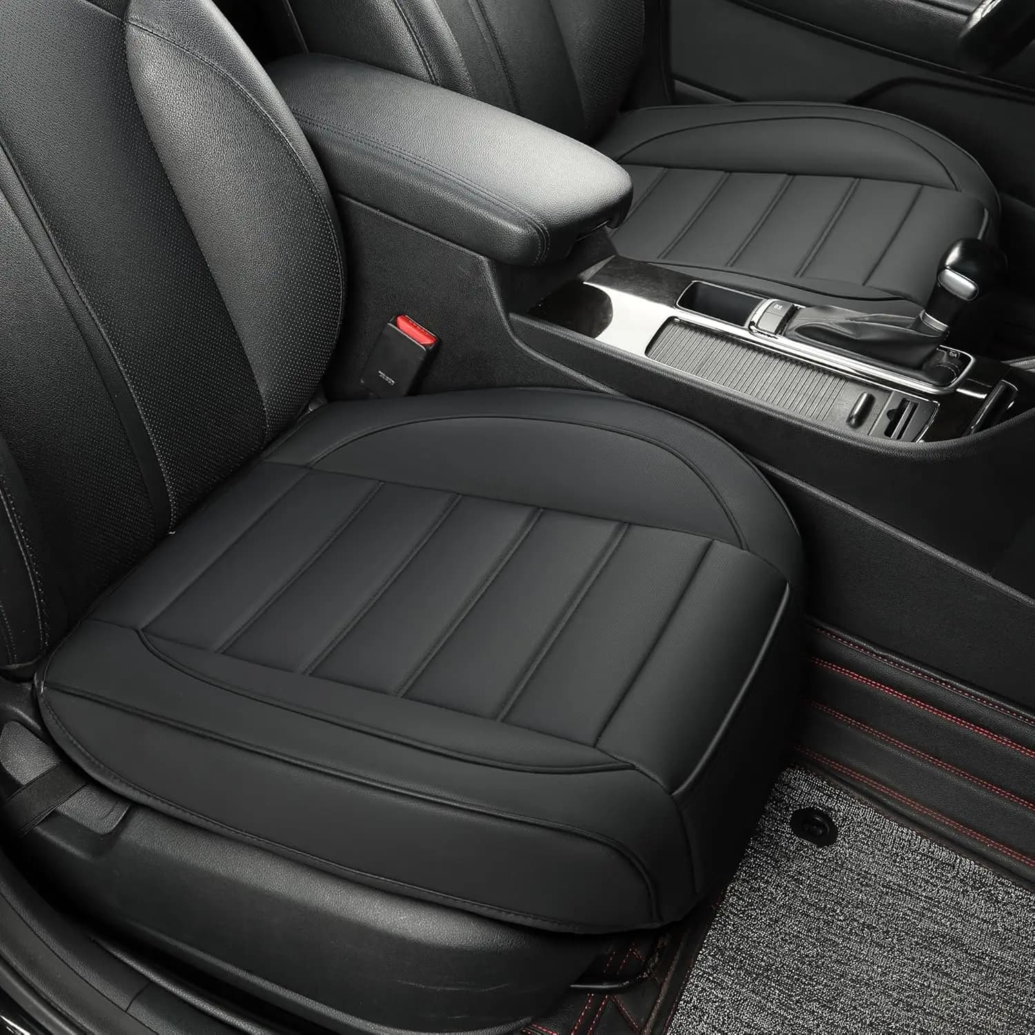 Set of 2 Leather Front Seat Covers, Waterproof Design and Anti-slip, Suitable for the most part of Berlina, SUV and Truck