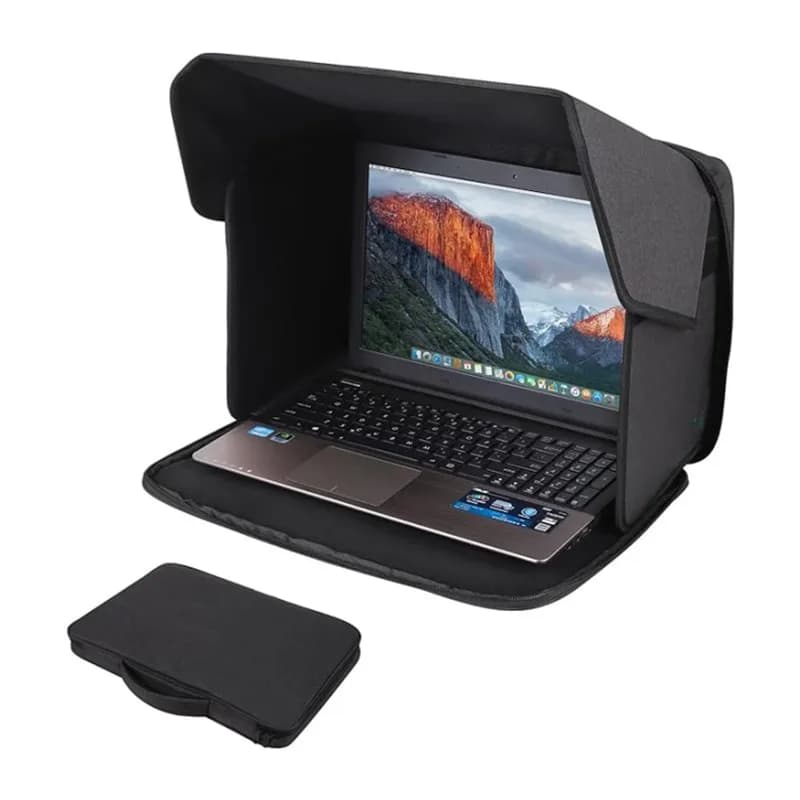 Laptop Sun Shade Ultra - Light Foldable Portable Outdoor Privacy Cover Protective Case for 15 - 17 Inch Laptops Work Travel 2026