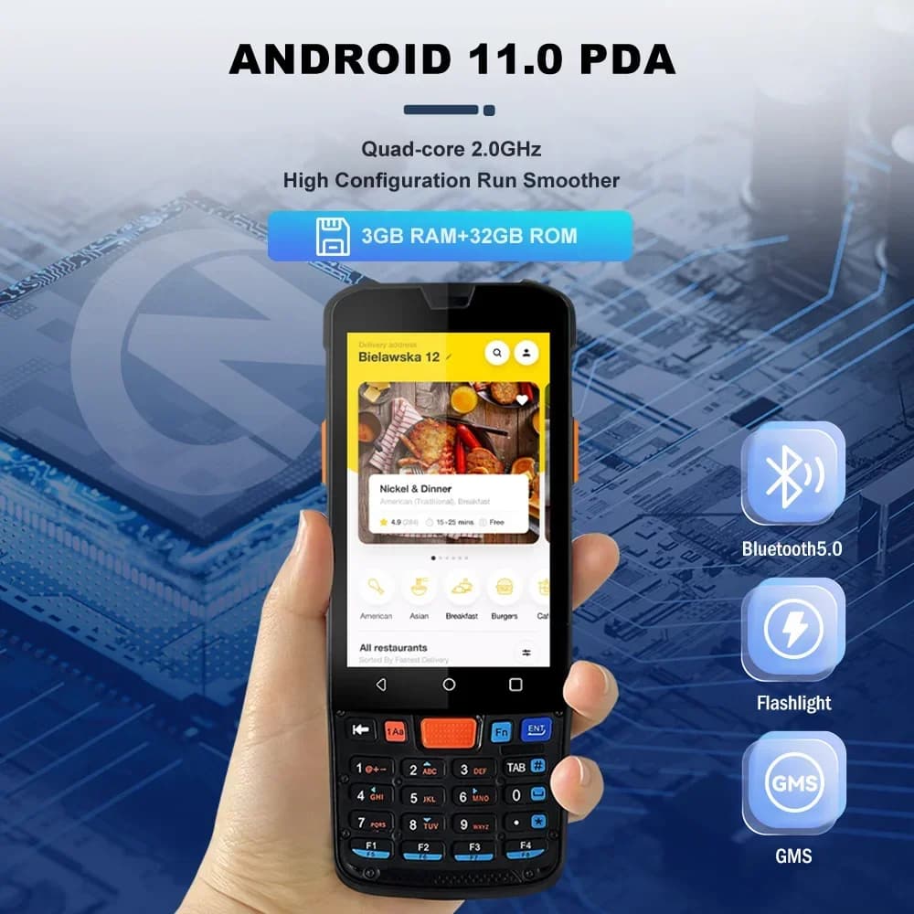 Disponibile Disponibile ZCS Z82 Scheda SIM da 4 pollici 2 Terminale POS NFC portatile robusto Scanner di codici a barre mobile Android PDA