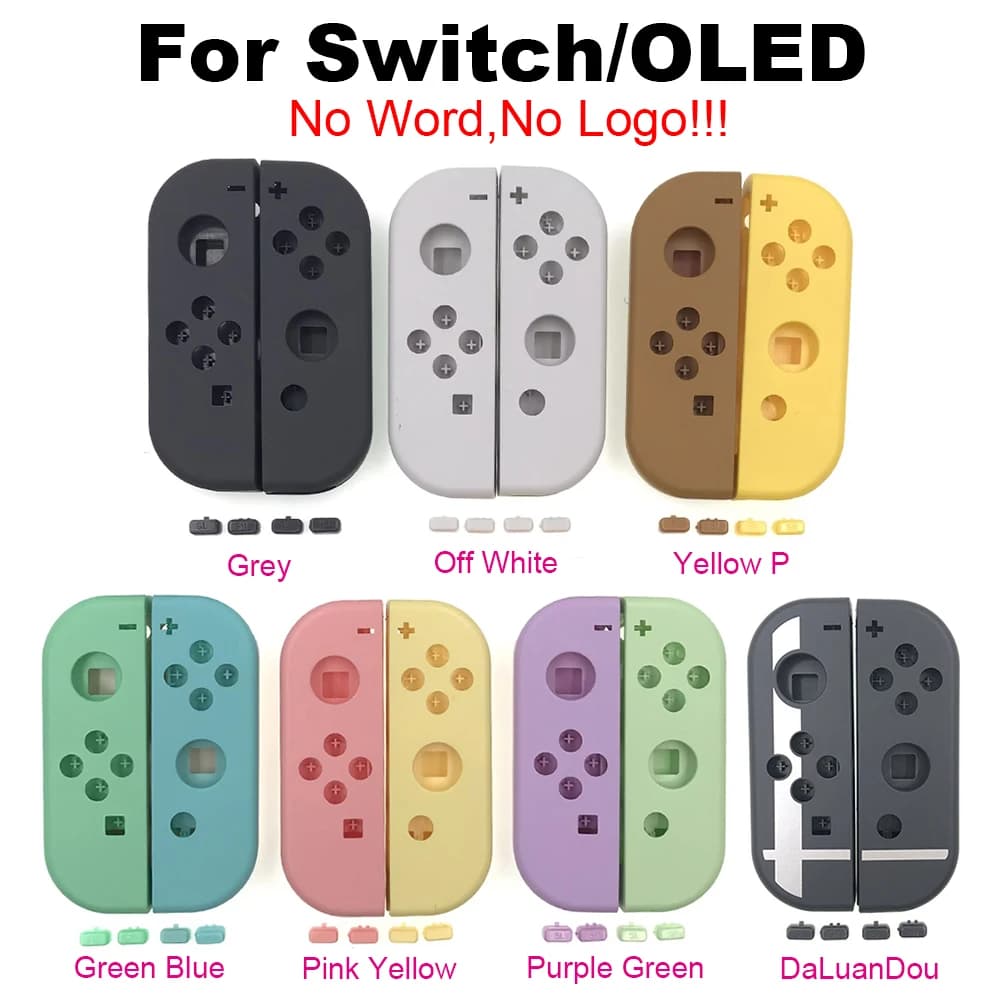 1-4-10sets For Nitendo Switch NS OLED Controller Left Right Joy Con Full Housing Shell Case With Middle Frame Cover&SL SR