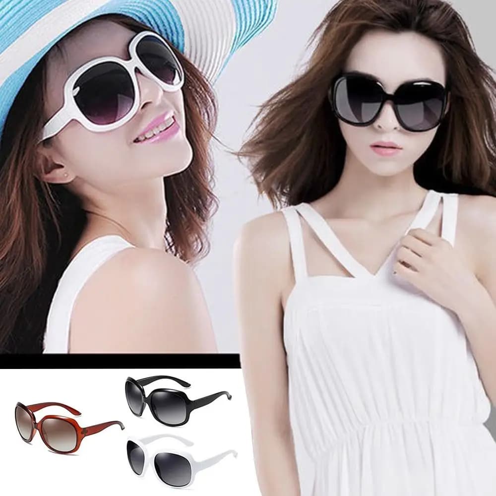 Classic Shades Sunglasses for Women UV 400 Elliptical Frame Vintage Eyewear Square Driver's Sun Glasses for Women & Men