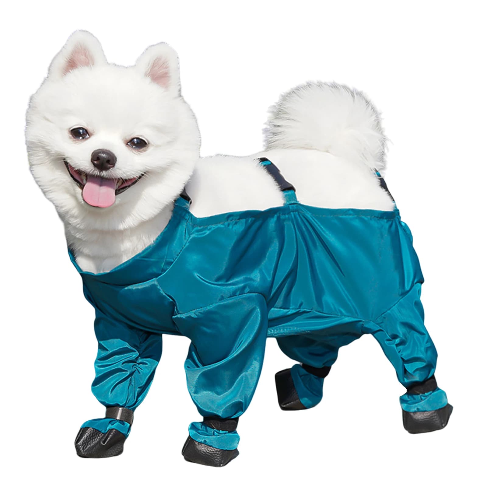 Dog Snowsuit Waterproof Four Legged Dog Pants Dirty-Proof Pet Paws Protector with Boots for Outdoor Walking Running Hiking
