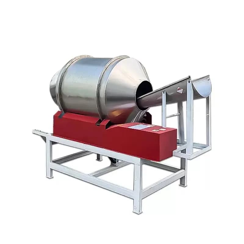 Miscelatore a Tamburo Commerciale in Acciaio Inox, Miscelatore Orizzontale Industriale per Condimenti e Rivestimenti Alimentari