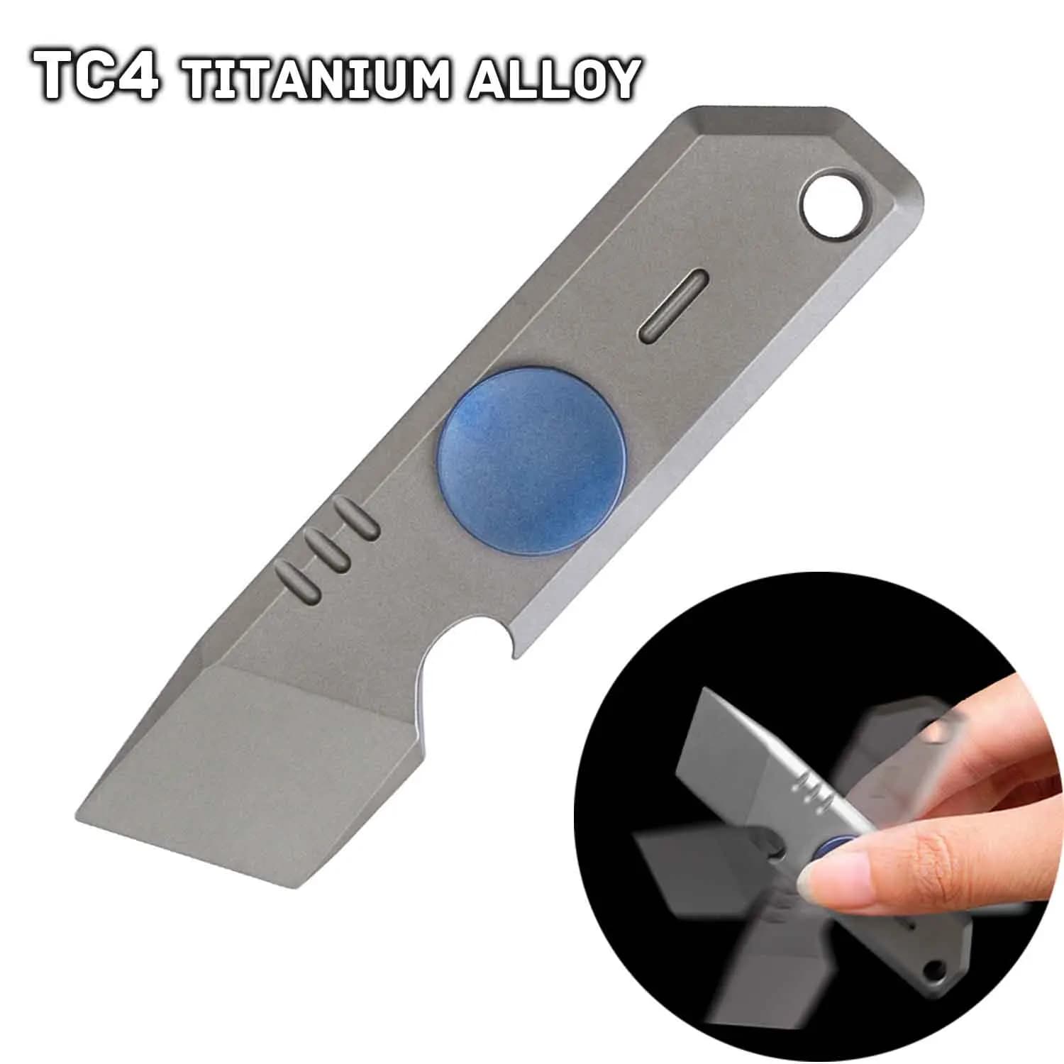360 ° Rotazione TC4 Piede di porco in titanio Cacciavite multifunzionale Fidget Spinner Piede di porco portatile Apribottiglie Strumento Edc WC02