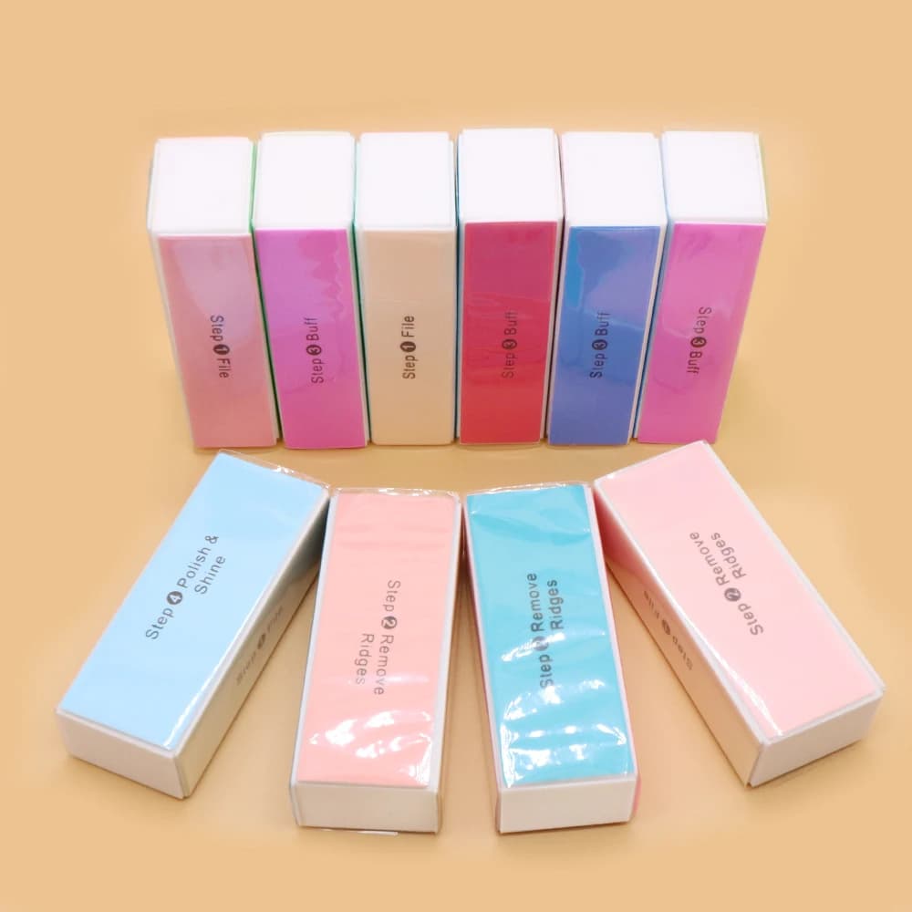 10 Pezzi Blocchi Lucidanti Colorati per Unghie, Rimuovono le Rughe, Lucidano le Unghie, Spugna Lavabile, Accessori e Strumenti per Manicure