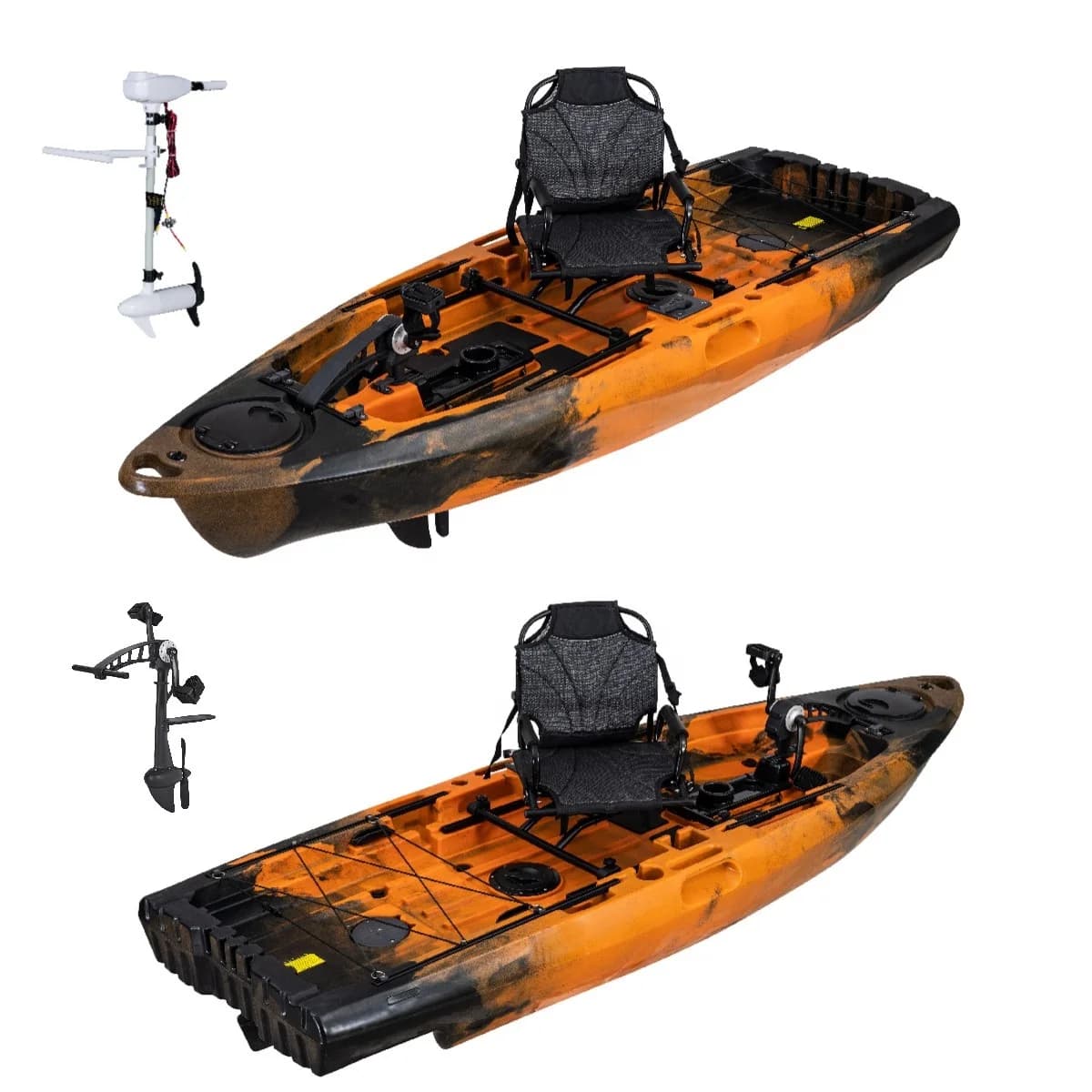 Kayak da pesca con pedale in plastica per kayak da pesca con motore per pesca alla traina per sport acquatici in vendita