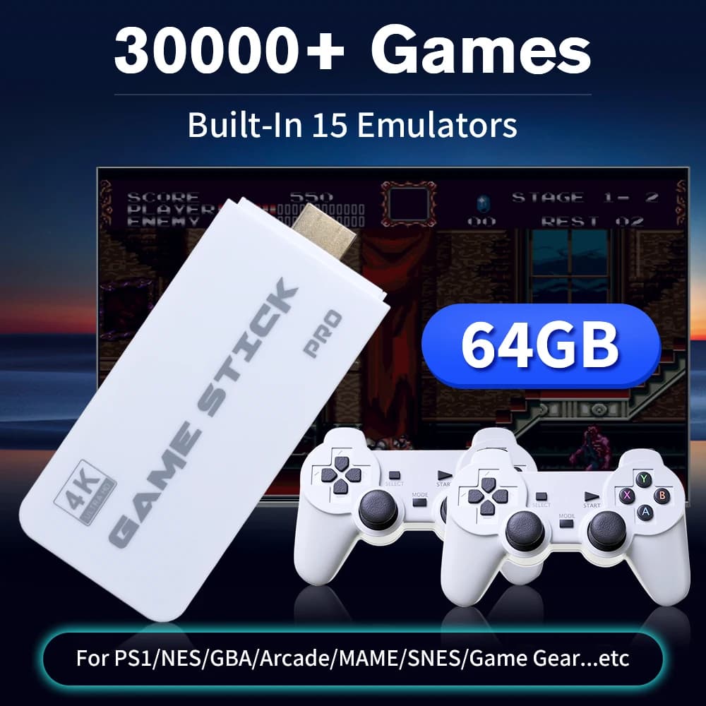 Console per videogiochi G1 con oltre 30000 giochi Console emulatore portatili 64G per PS1/MAME/GBA/GBC/SNES/NES/MD Plug&Play con sistema operativo Linux