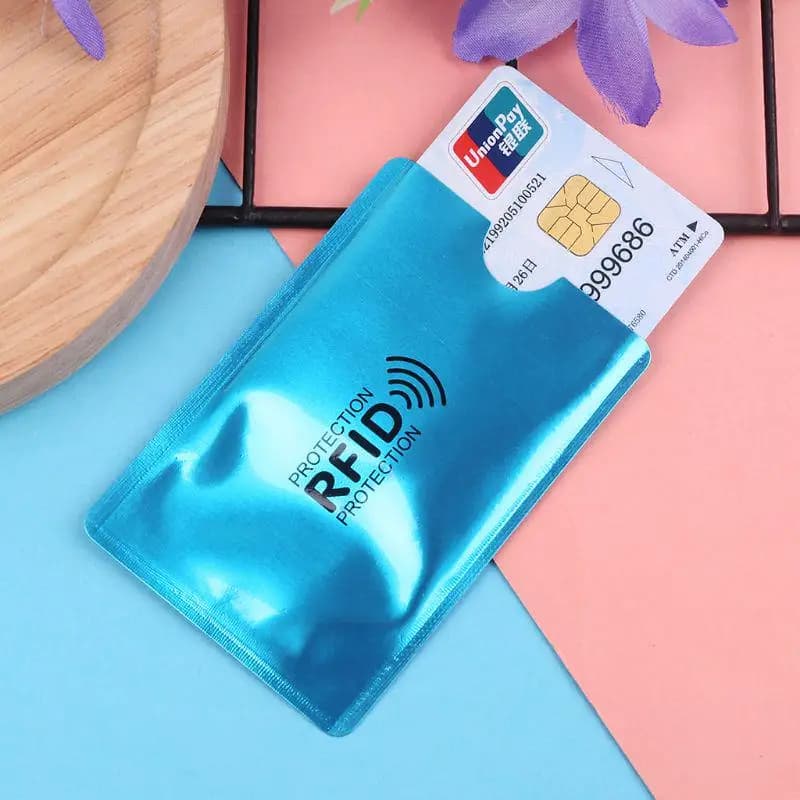 Custodia protettiva per carta di credito con custodia per blocco RFID da 5 pezzi Custodia per biglietti da visita bancaria Custodia per spazzola antifurto NFC