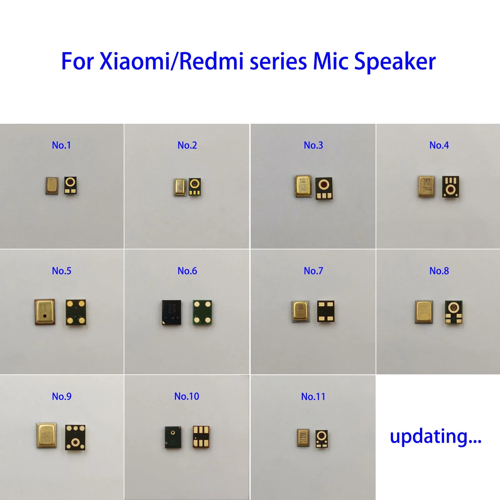10 pz MIC Altoparlante Interno Per Xiaomi 14 13 12 11 10 9 Max Poco X3 Redmi NOTE 8 7 7A 9S K50 K40 K60 K30 Pro Microfono Trasmettitore