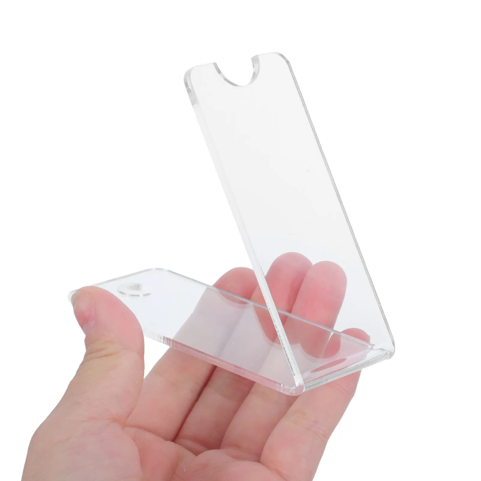 Espositore per penne in acrilico da 2 pezzi, porta penne singolo trasparente minimalista per scrivania, ufficio, trucco, pennelli