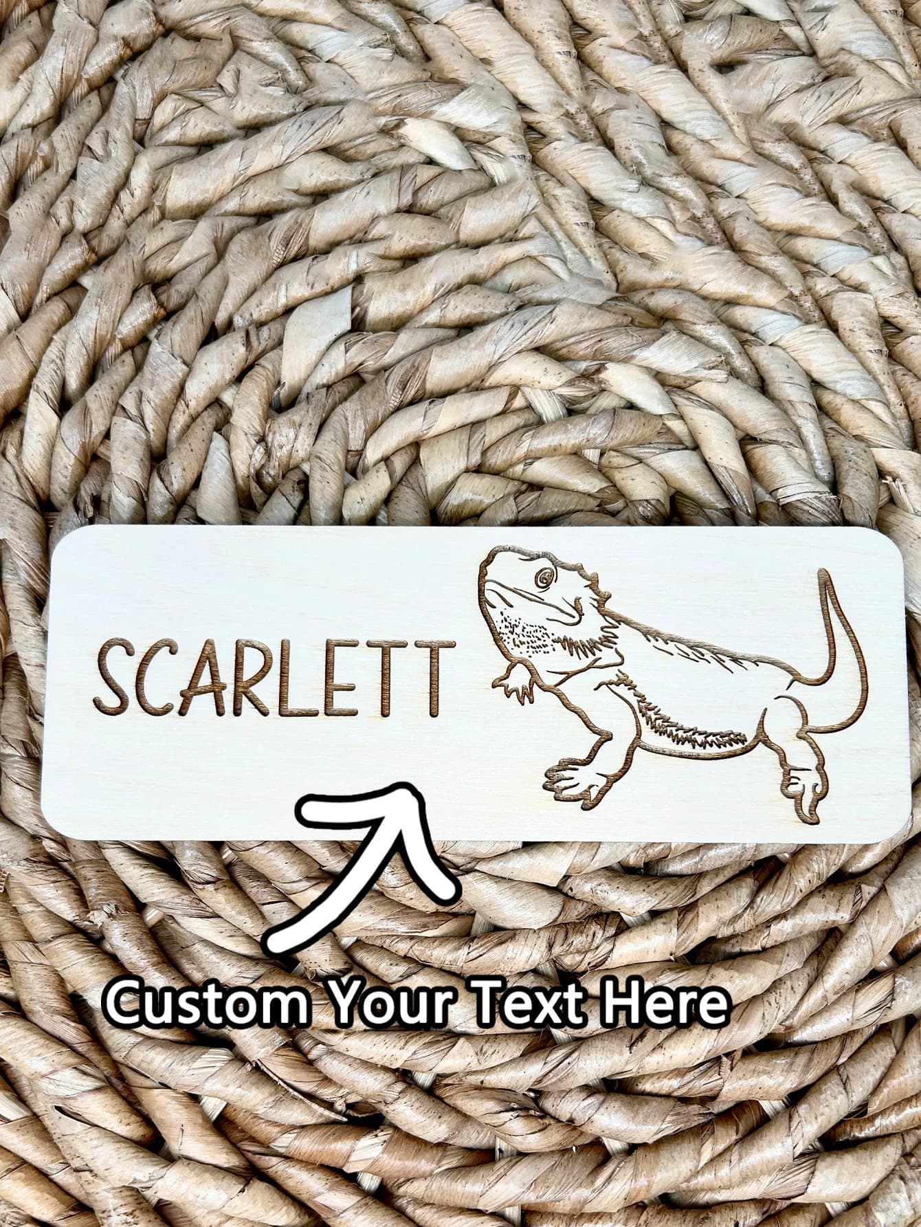 1 piece custom wooden animal label: customized with name and image, laser engraved DIY, ideal gift for pets and accessories for everyday use